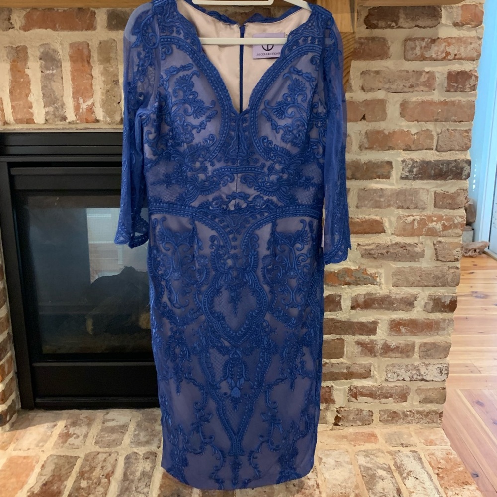 JS Collection Royal Blue Lace Formal Dress size 10